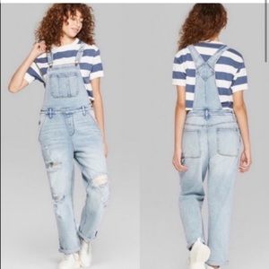 Target Wild Fable Distressed Overalls